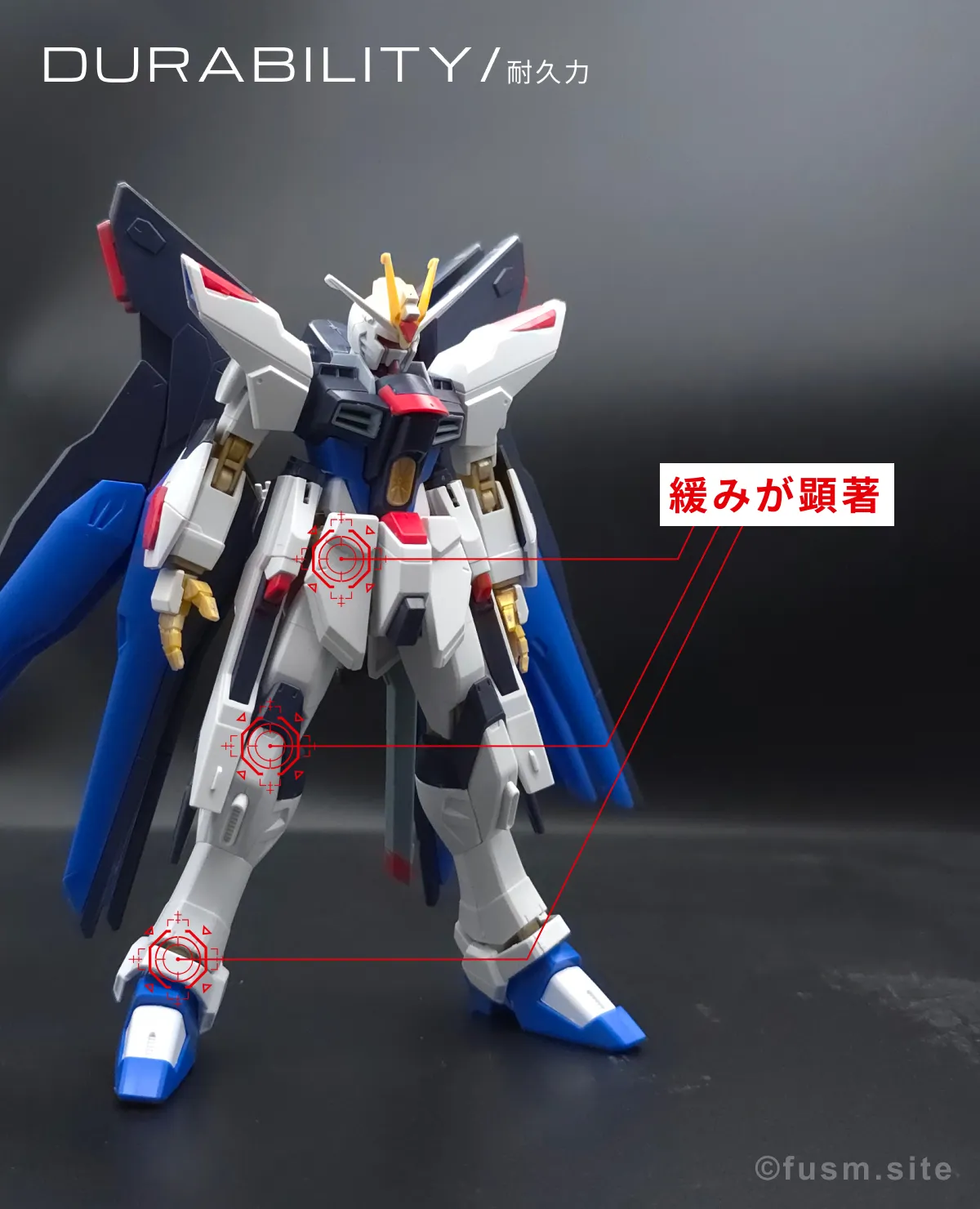 HGCE ストライクフリーダムガンダム レビュー 耐久力が弱い箇所 01