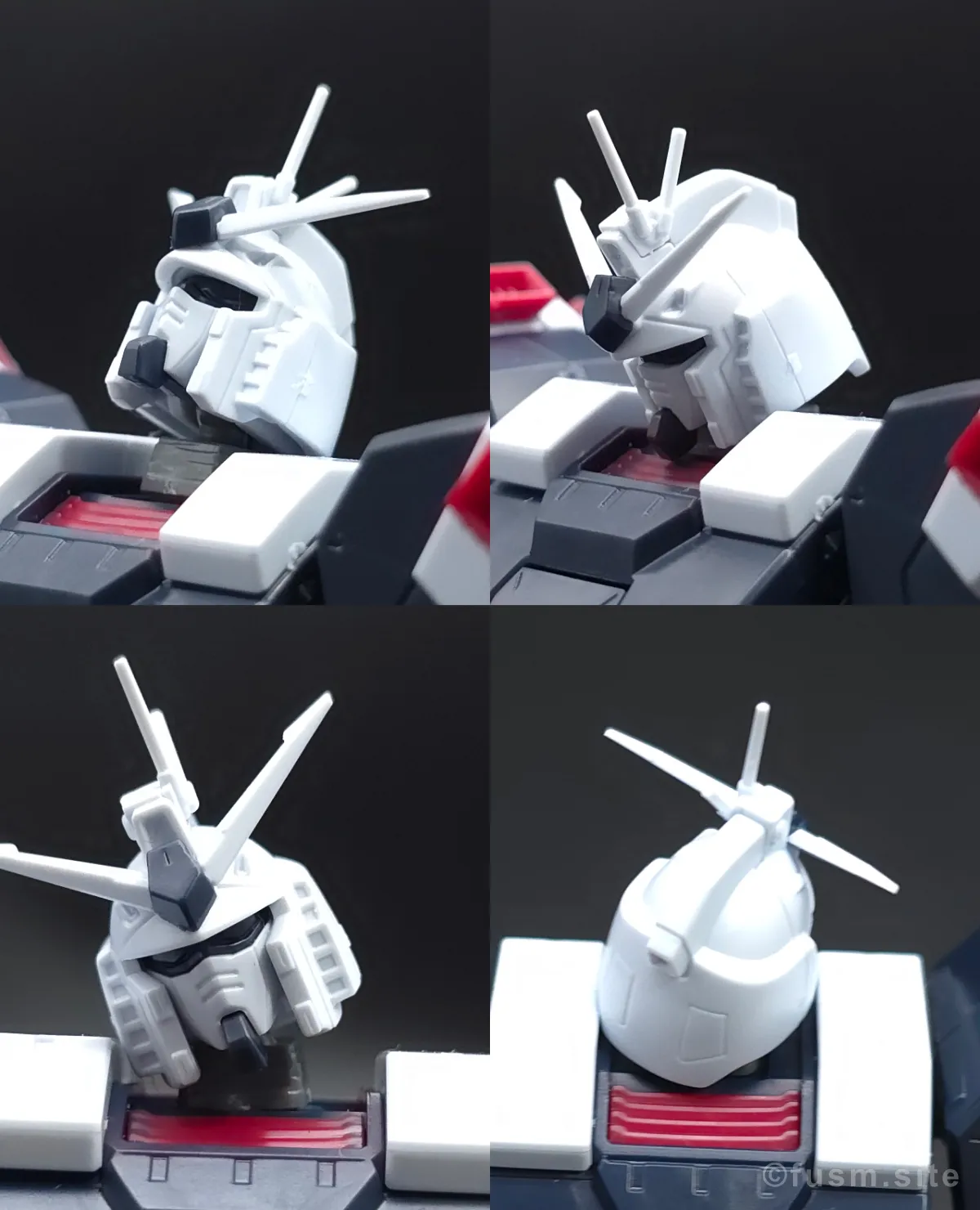 HG フルアーマー・ガンダム(ガンダムサンダーボルト版) レビュー 頭部ディテール 可動域 01