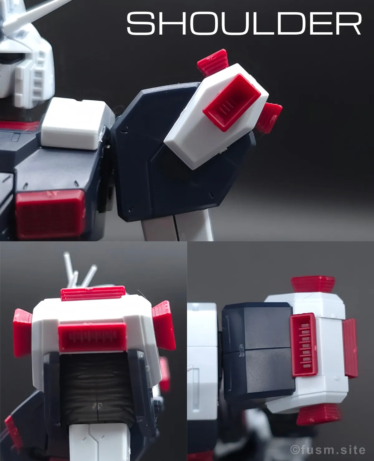 HG フルアーマー・ガンダム(ガンダムサンダーボルト版) レビュー 肩ディテール 01