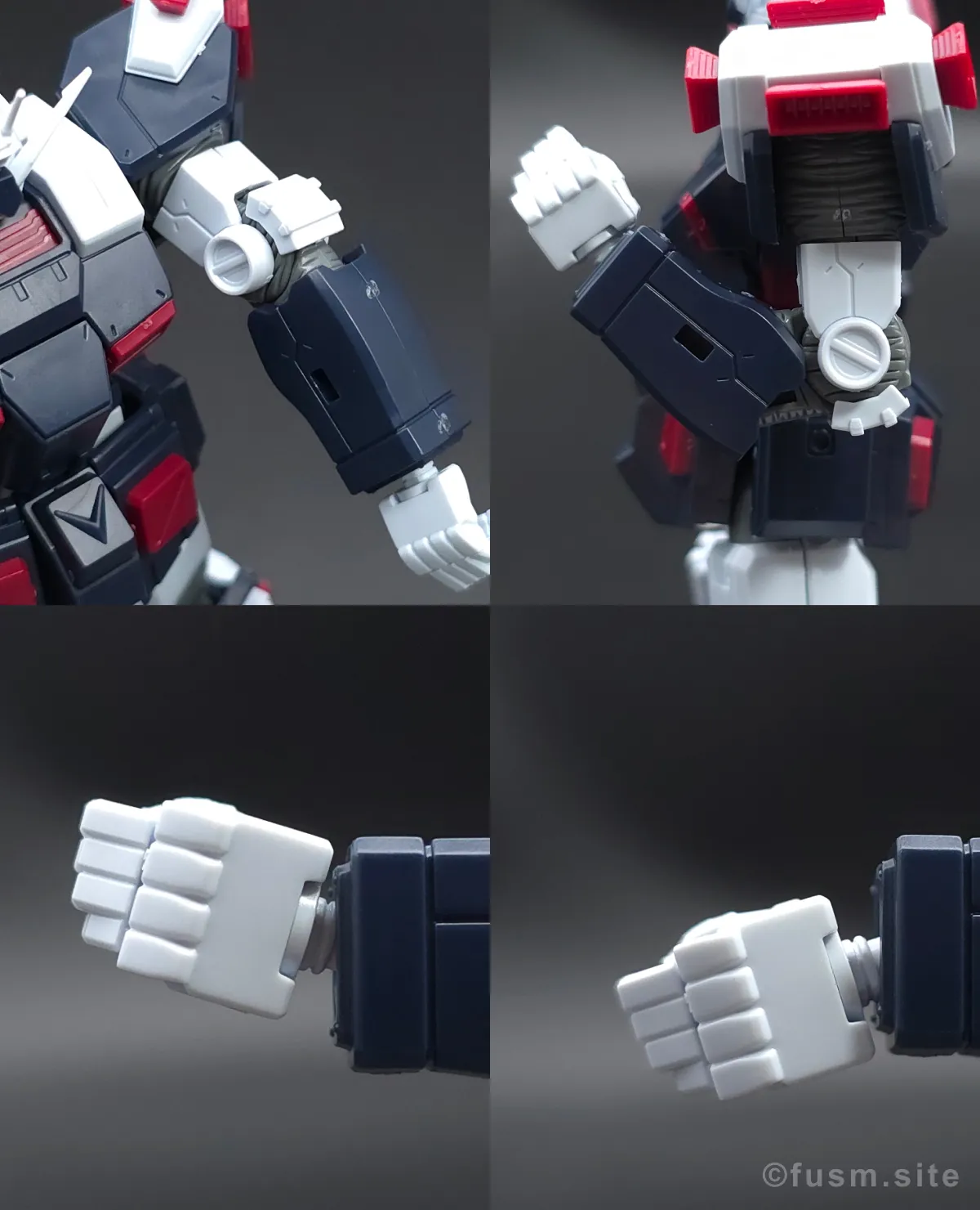 HG フルアーマー・ガンダム(ガンダムサンダーボルト版) レビュー 腕部ディテール 可動域 01
