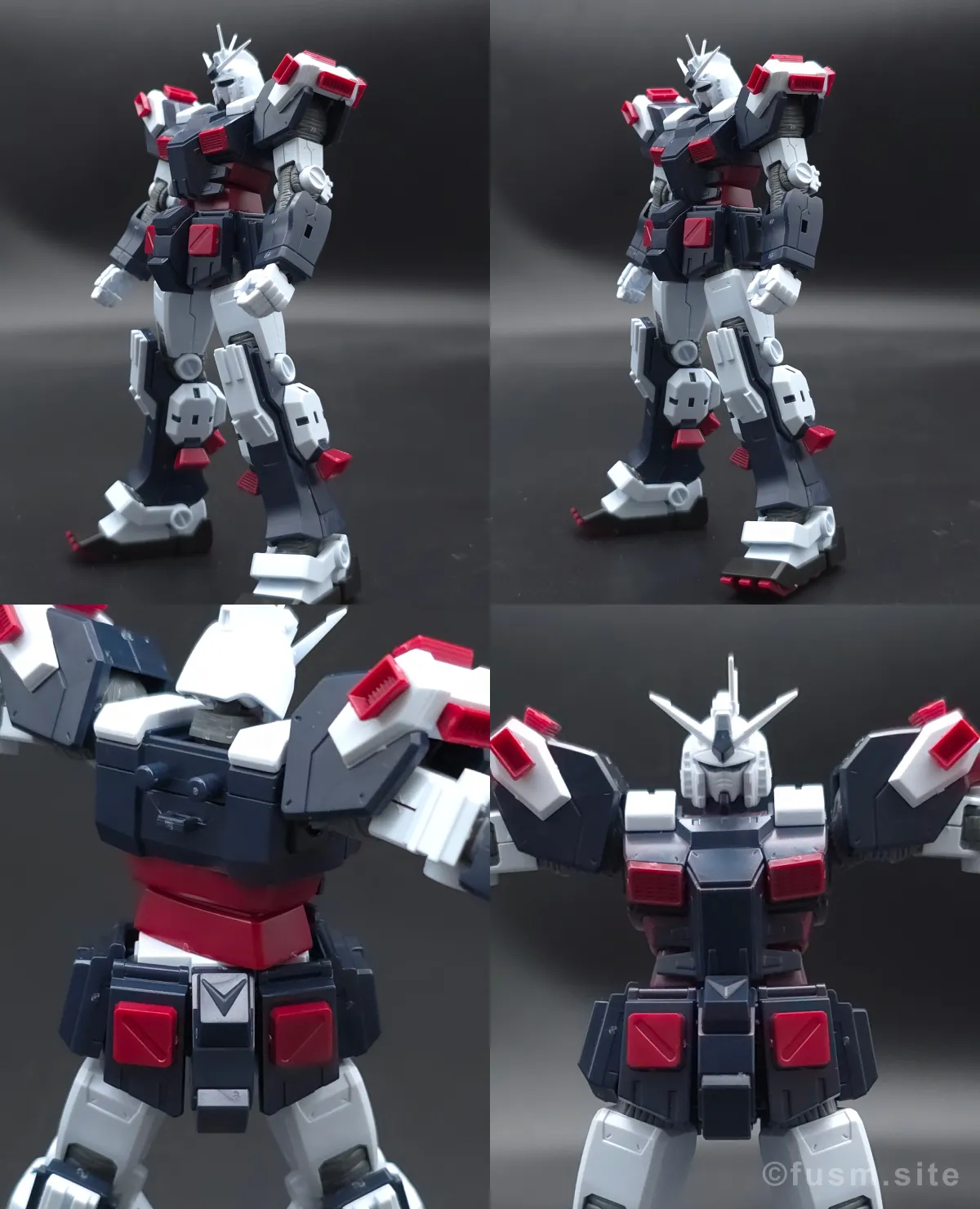 HG フルアーマー・ガンダム(ガンダムサンダーボルト版) レビュー 胴体ディテール 可動域 01