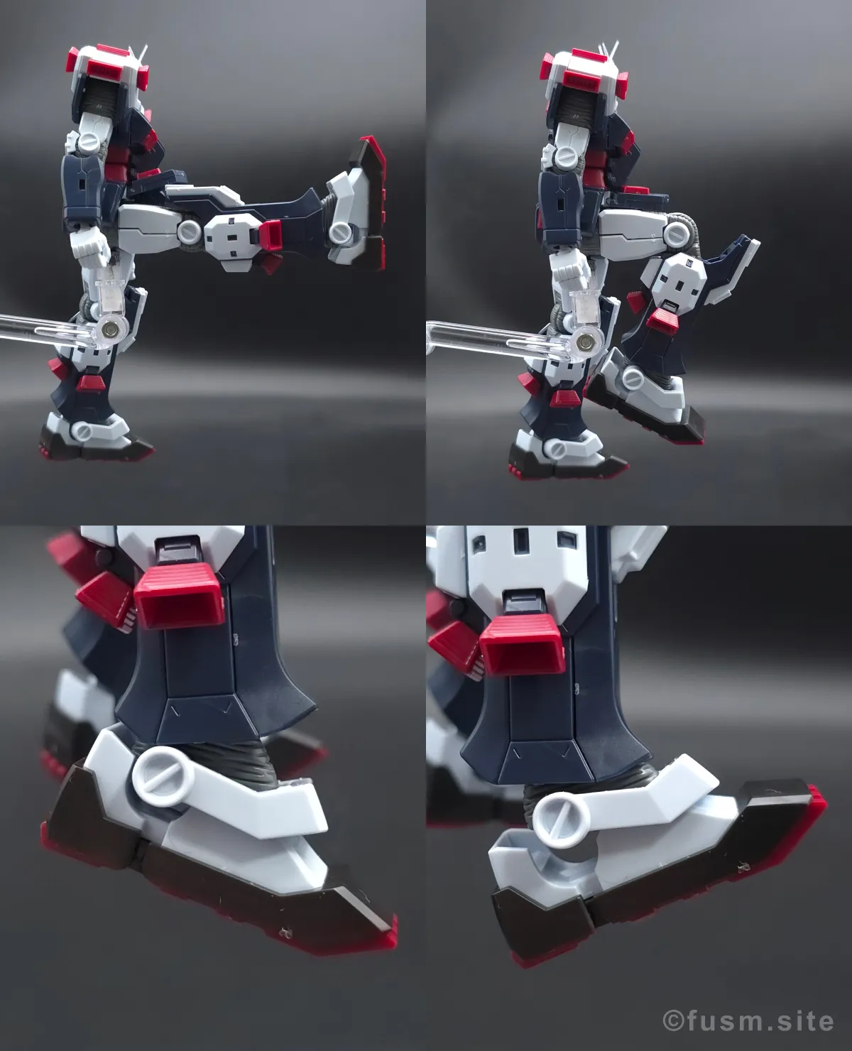 HG フルアーマー・ガンダム(ガンダムサンダーボルト版) レビュー 脚部ディテール 可動域 01