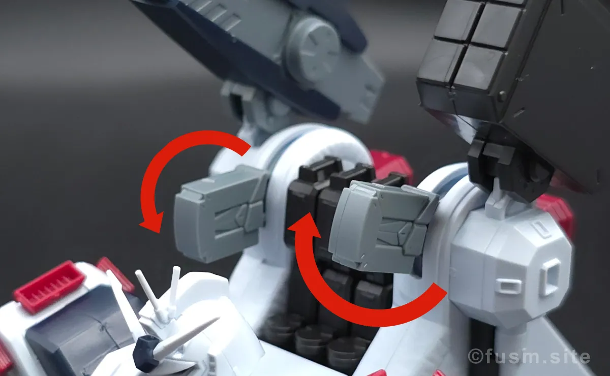 HG フルアーマー・ガンダム(ガンダムサンダーボルト版) レビュー バックパックレビュー 可動域 03