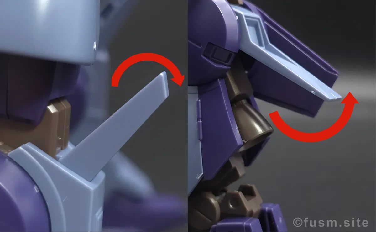 HGUC ドーベン・ウルフ(ユニコーンVer.) レビュー 脚部ディテール 可動域 01