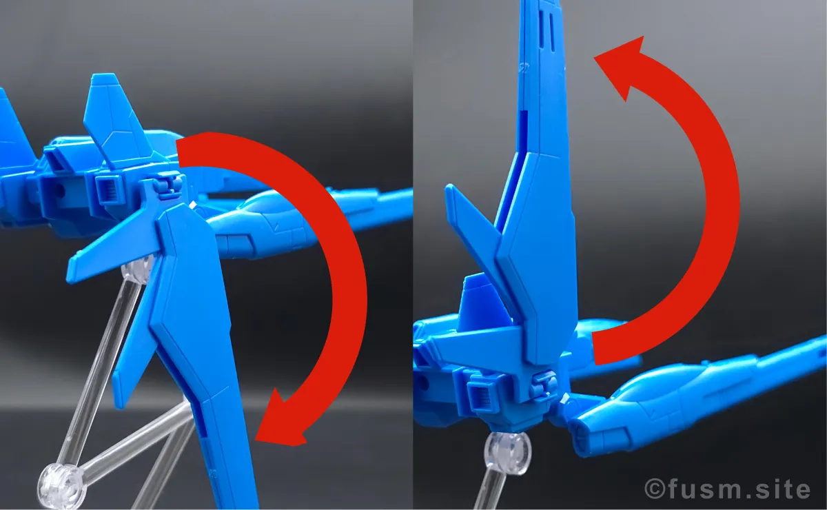 オプションパーツセット ガンプラ 18 (ビルドブースターセット) レビュー 多角的に見た全体の外観・素組み 可動域 03