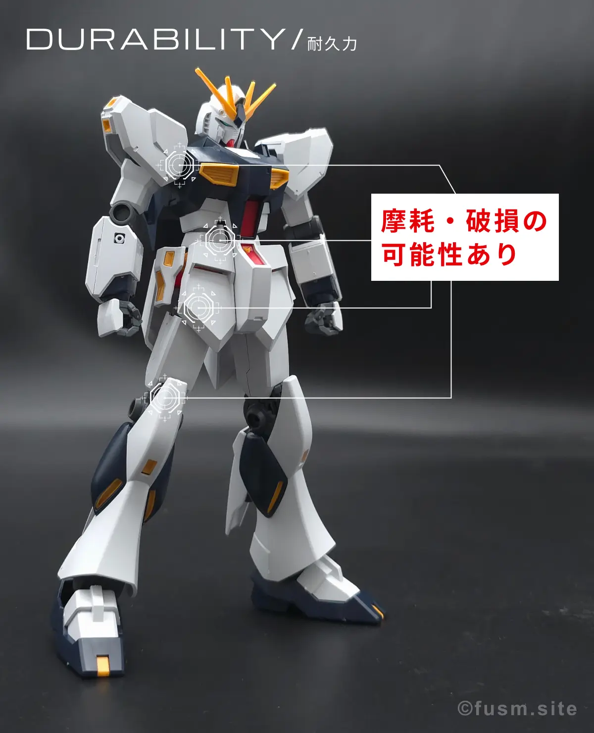 ENTRY GRADE νガンダム レビュー 耐久力が弱い箇所 01