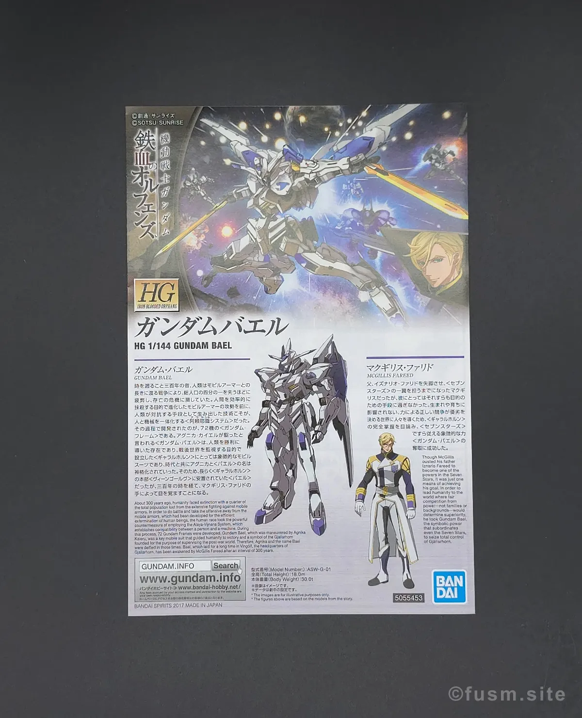 HG ガンダムバエル レビュー パッケージ 03