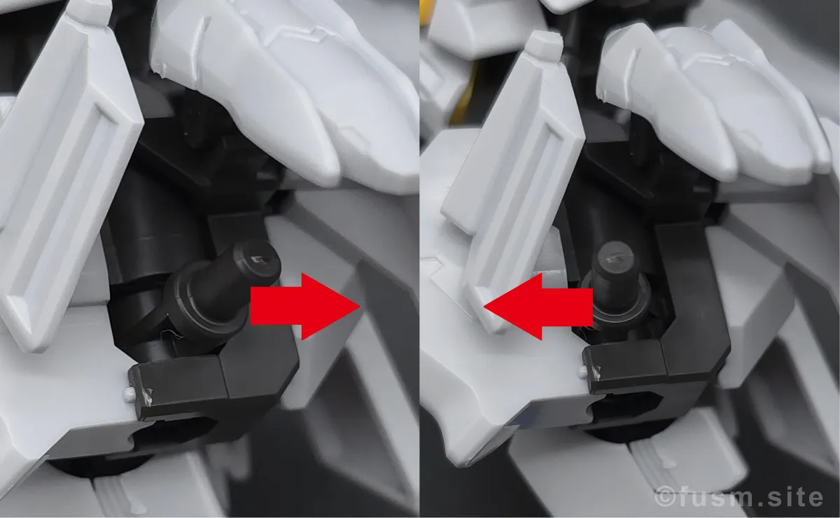 HG ガンダムバエル レビュー 胴体ディテール 可動域 05