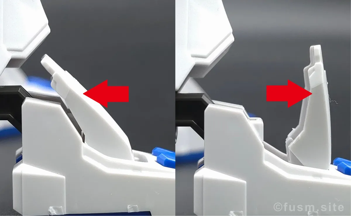 HG ガンダムバエル レビュー 脚部ディテール 可動域 02