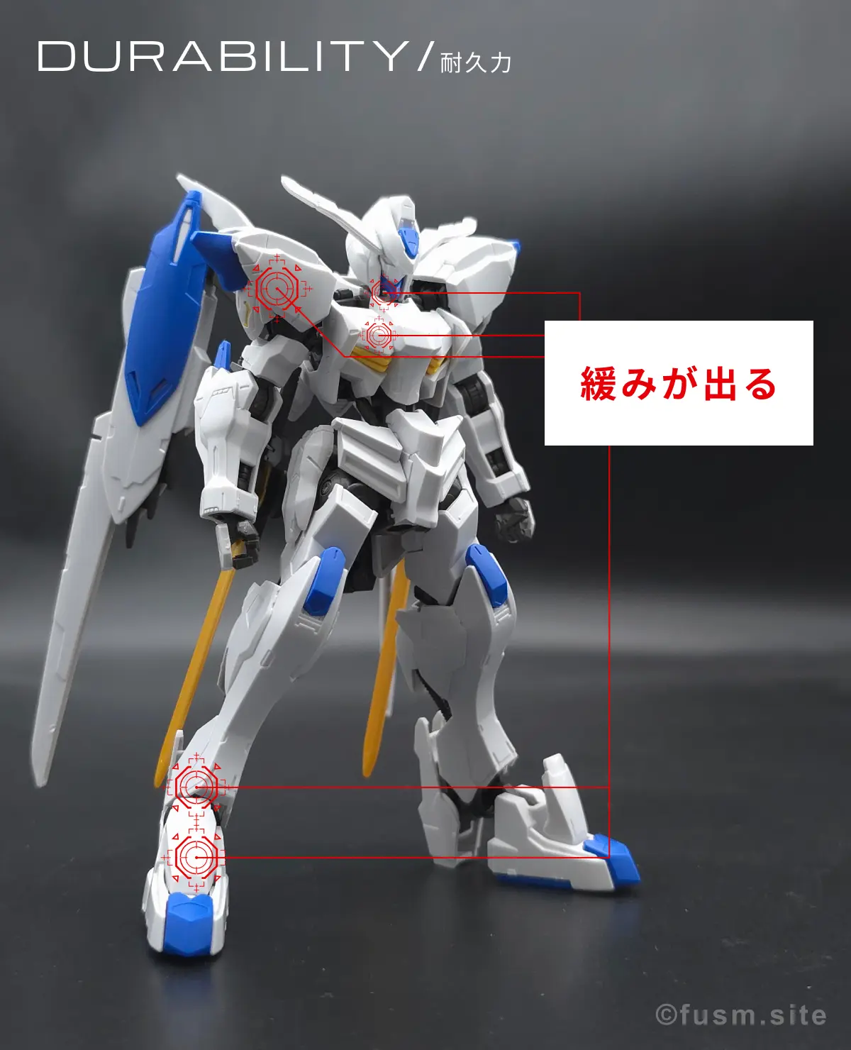 HG ガンダムバエル レビュー 耐久力が弱い箇所 01