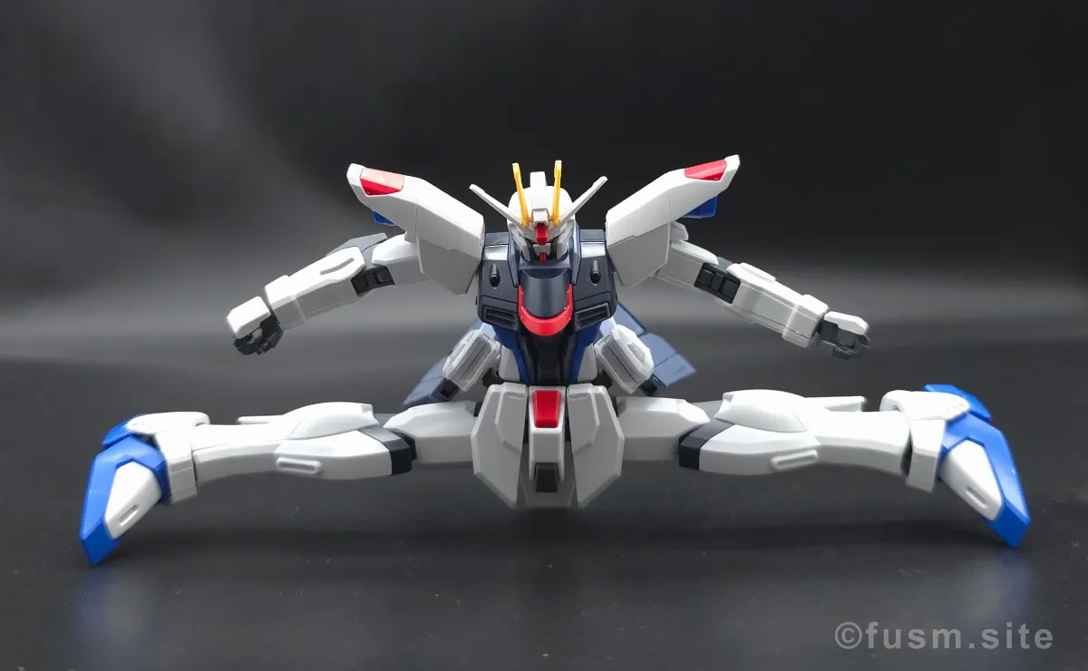 HGCE フリーダムガンダム レビュー 胴体ディテール 可動域 04