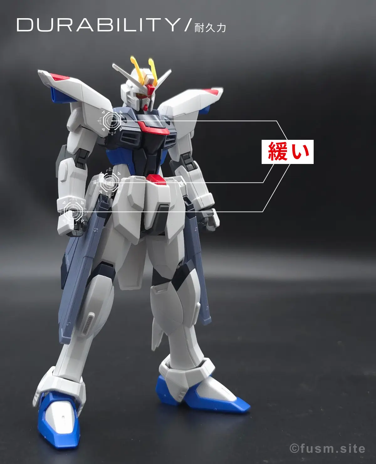 HGCE フリーダムガンダム レビュー 耐久力が弱い箇所 01