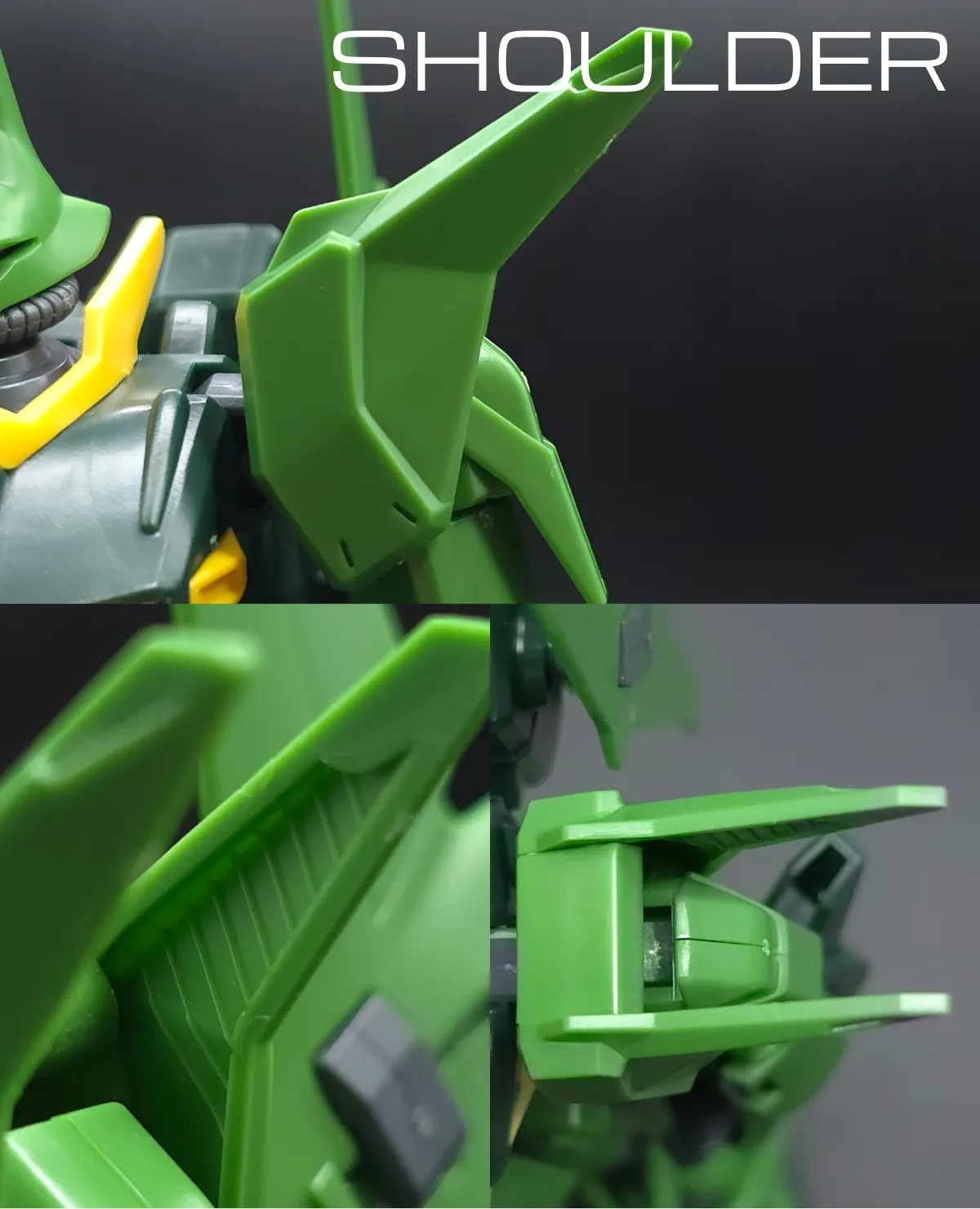 HGUC バウ(量産型) レビュー 肩ディテール 01