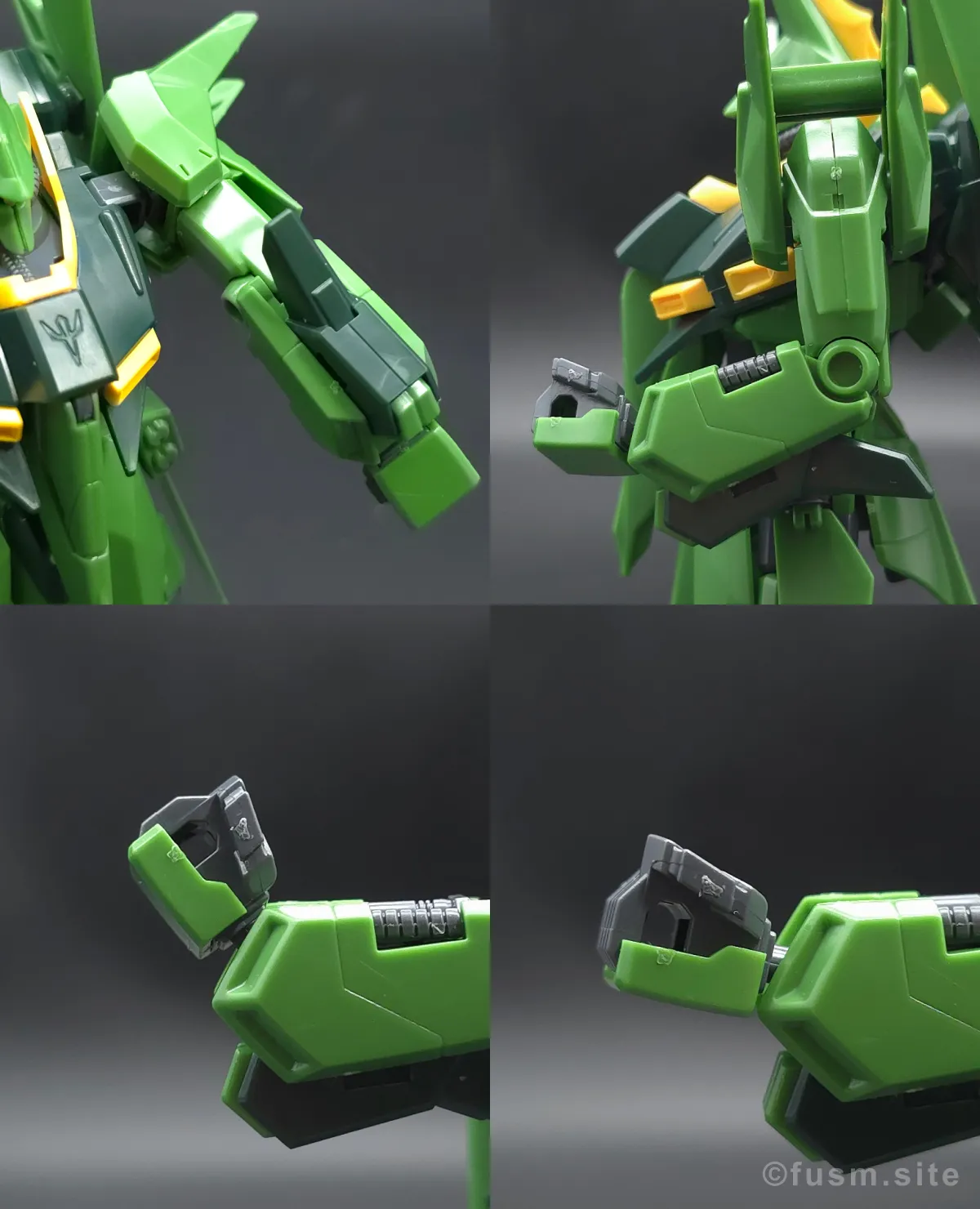 HGUC バウ(量産型) レビュー 腕部ディテール 可動域 01