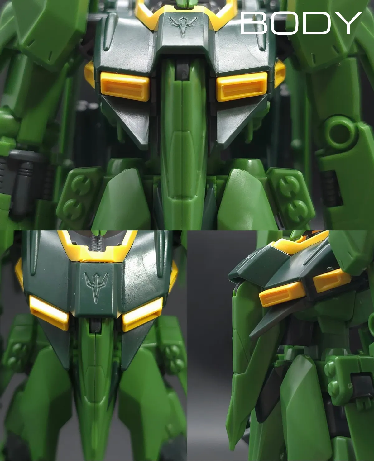 HGUC バウ(量産型) レビュー 胴体ディテール 01