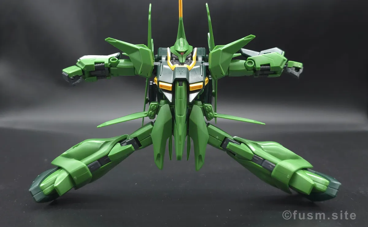 HGUC バウ(量産型) レビュー 脚部ディテール 可動域 01