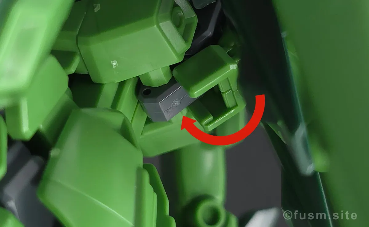 HGUC バウ(量産型) レビュー バックパックレビュー 可動域 02