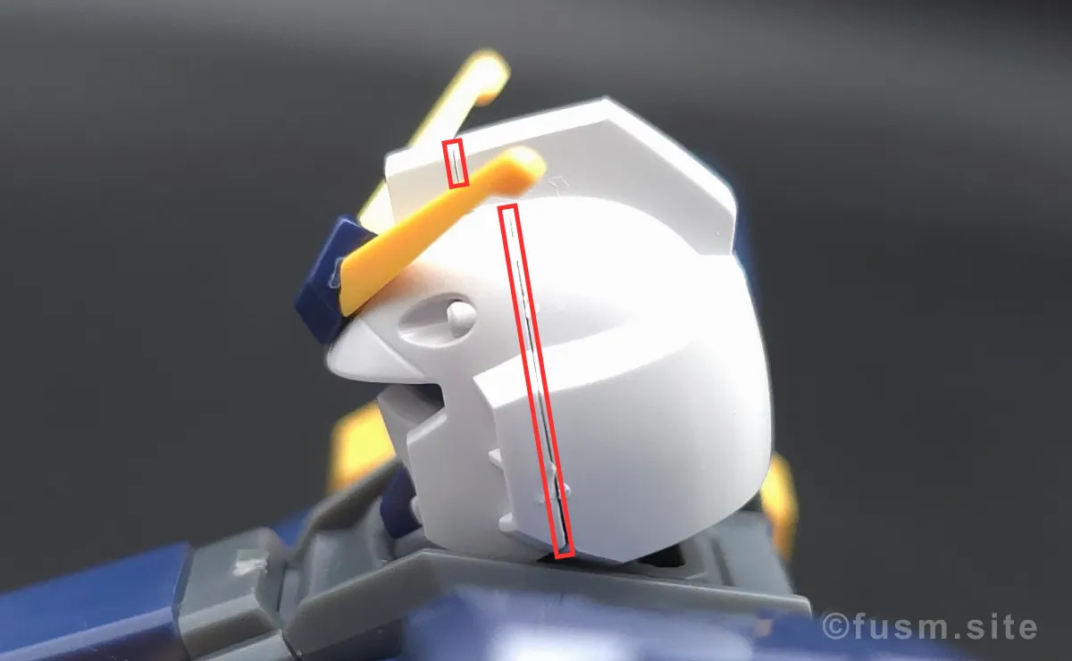 HG ガンダム6号機(マドロック) レビュー 頭部ディテール 合わせ目