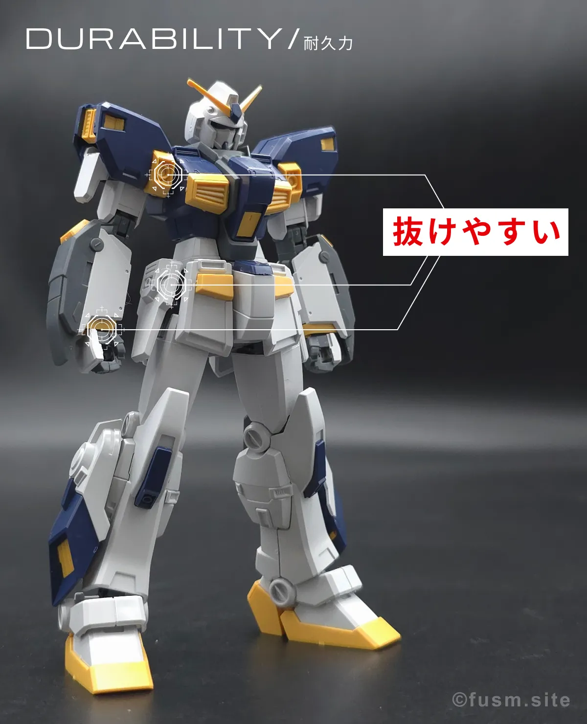 HG ガンダム6号機(マドロック) レビュー 耐久力が弱い箇所 01
