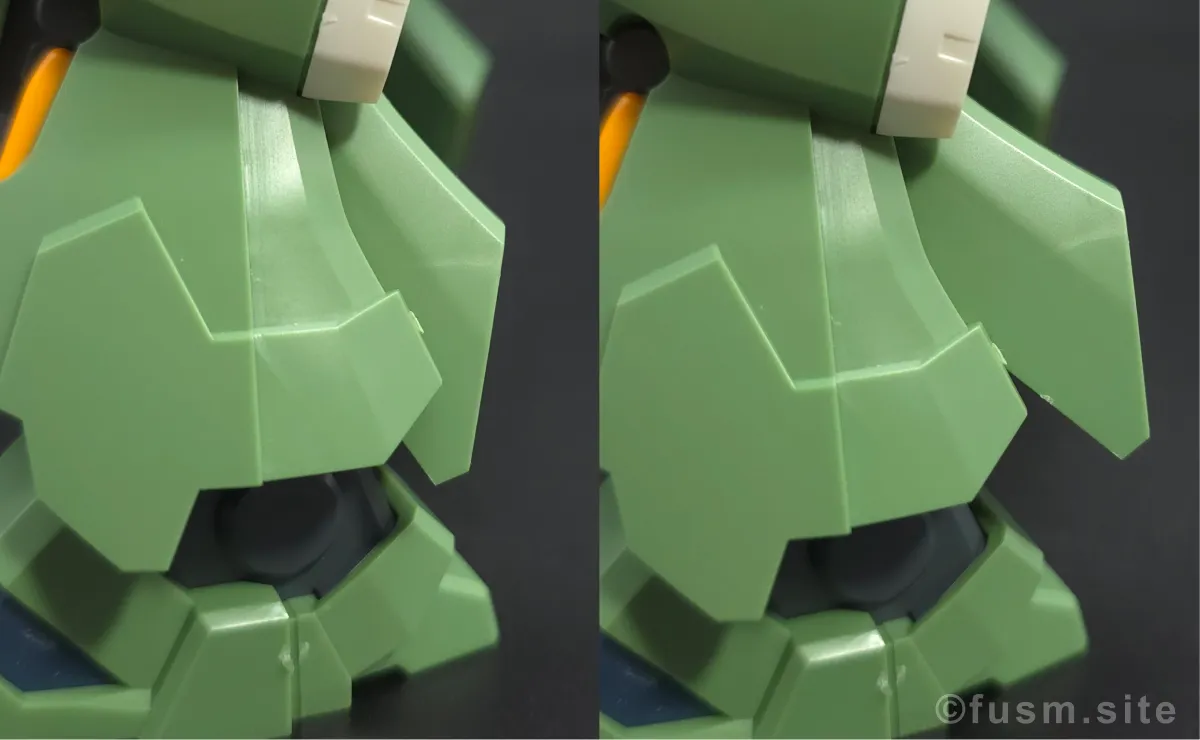 HGUC クシャトリヤ レビュー 脚部ディテール 可動域 02