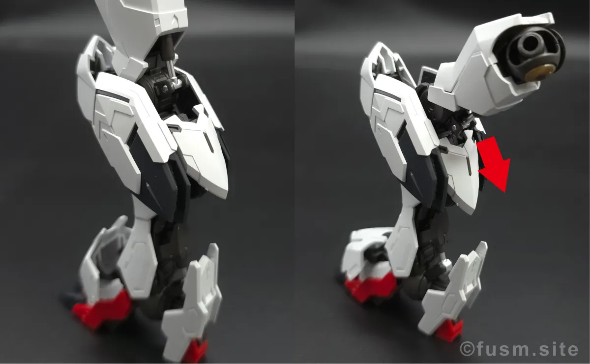 MG ガンダムバルバトスルプス レビュー 胴体ディテール 可動域 07