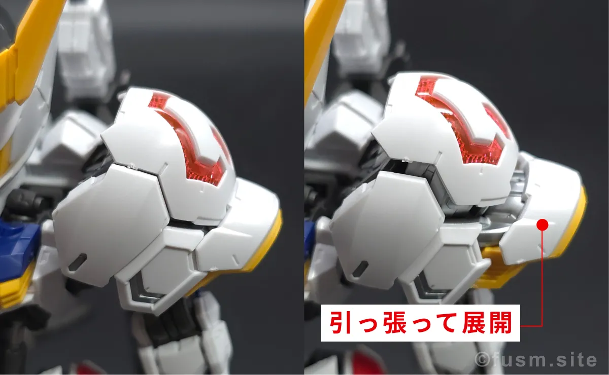 MGSD ガンダムバルバトス レビュー 肩ディテール ギミック 01