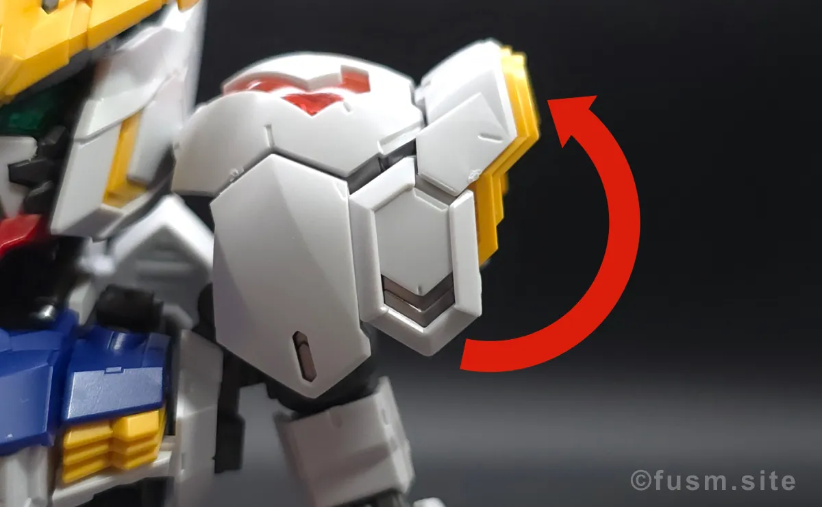 MGSD ガンダムバルバトス レビュー 肩ディテール 可動域 01