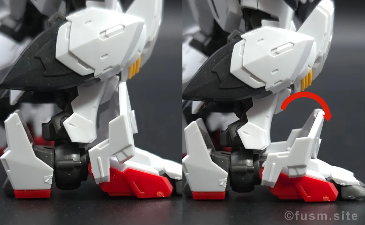MGSD ガンダムバルバトス レビュー 脚部ディテール 可動域 02