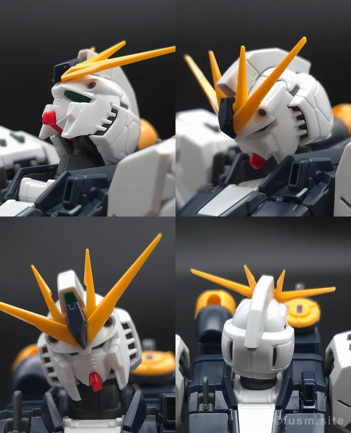 RG νガンダム レビュー 頭部ディテール 可動域 01