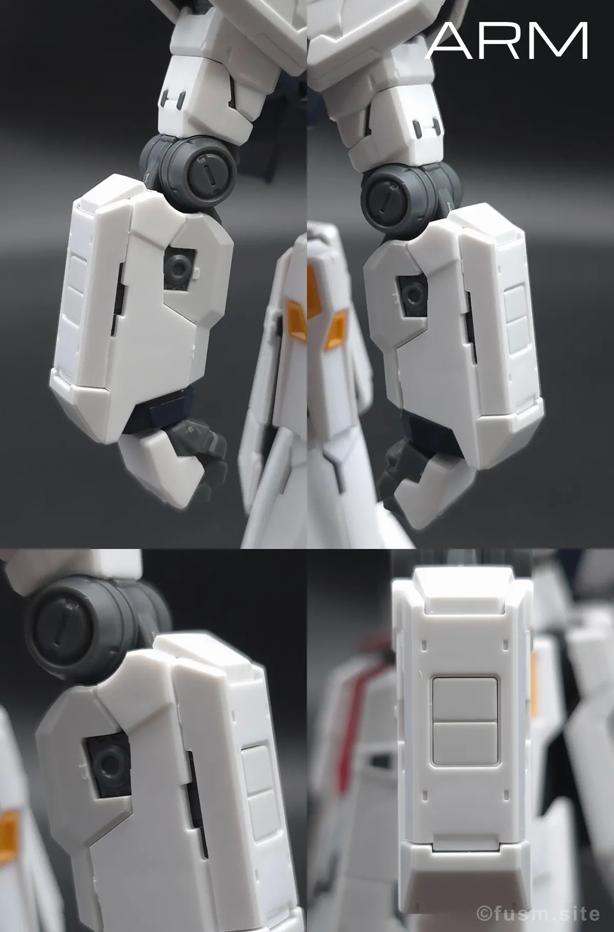 RG νガンダム レビュー 腕部ディテール 02