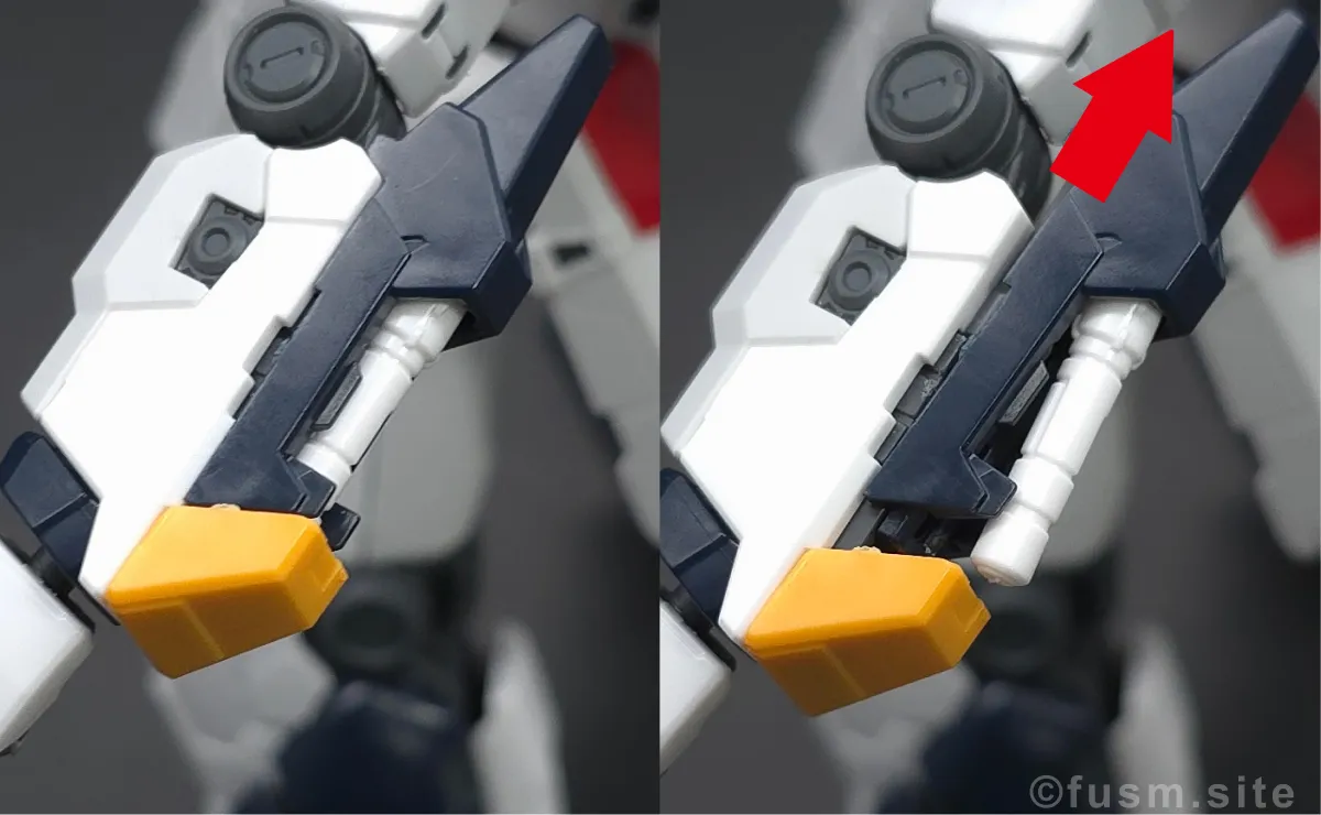 RG νガンダム レビュー 腕部ディテール 1