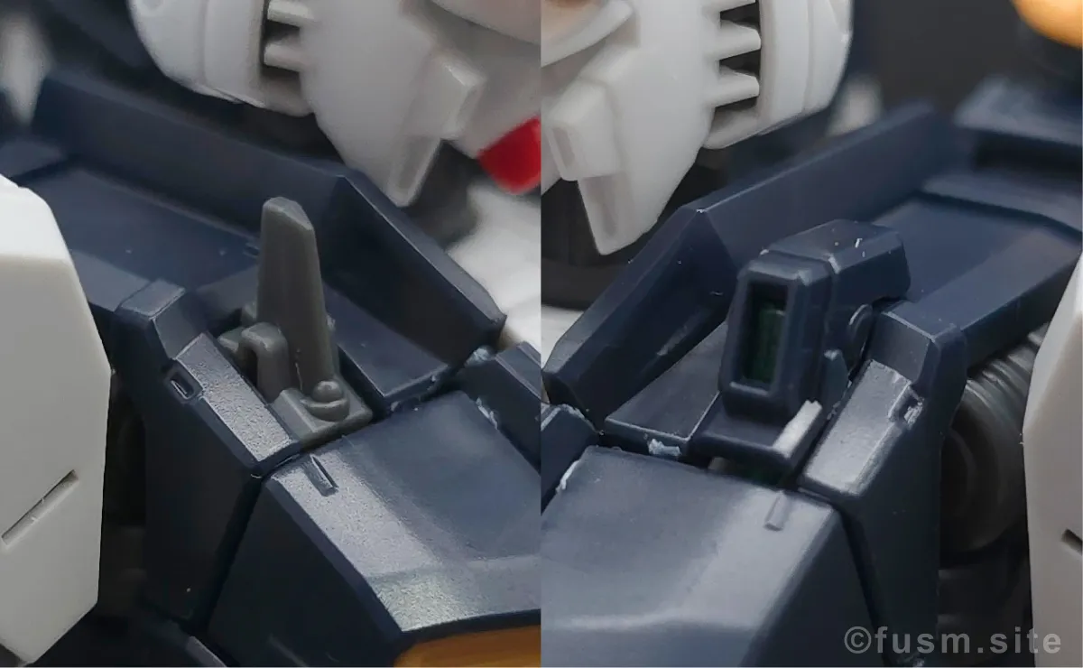 RG νガンダム レビュー 胴体ディテール 02