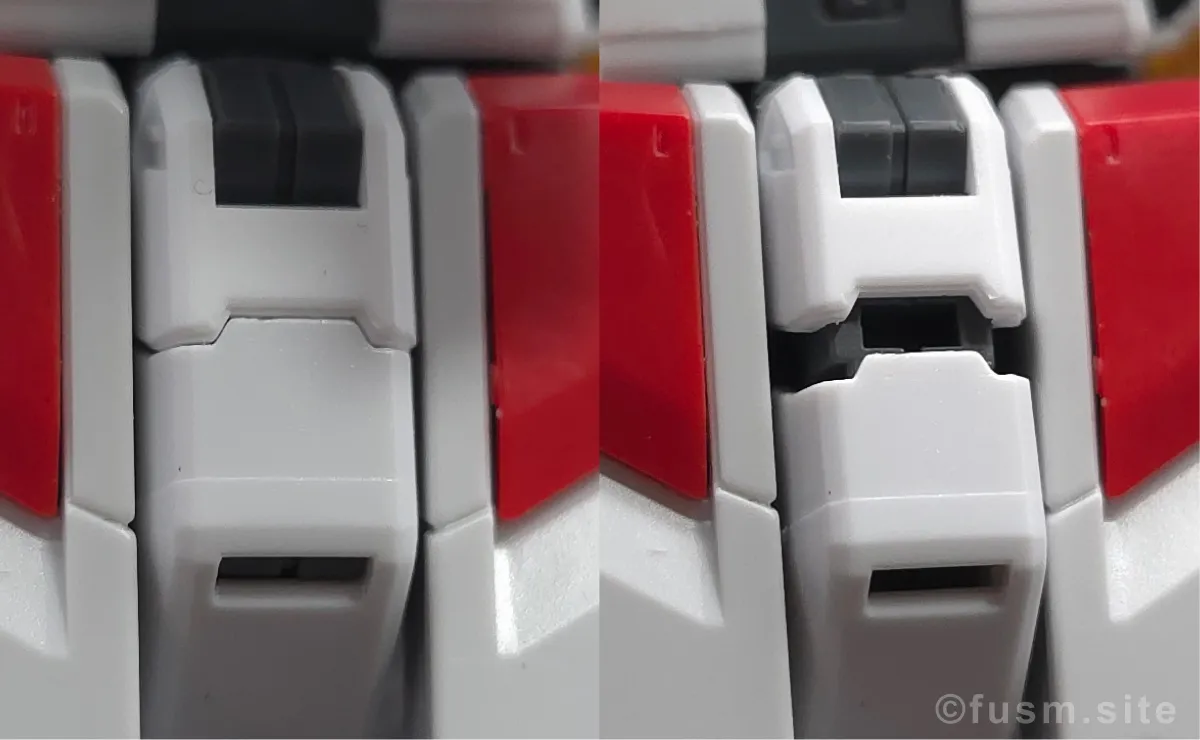 RG νガンダム レビュー 胴体ディテール ギミック 04