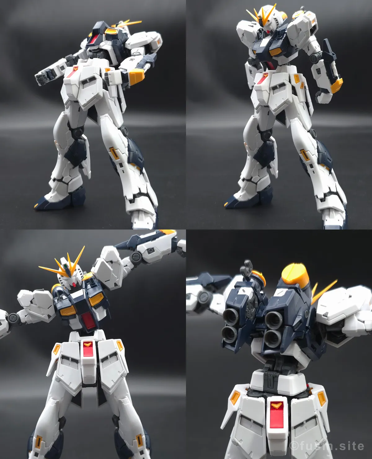 RG νガンダム レビュー 胴体ディテール 可動域 03