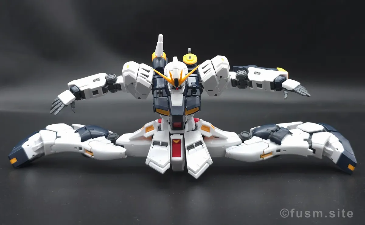 RG νガンダム レビュー 胴体ディテール 可動域 04