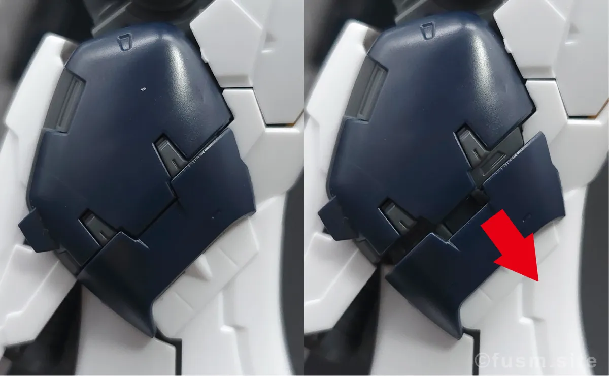 RG νガンダム レビュー 脚部ディテール ギミック 01