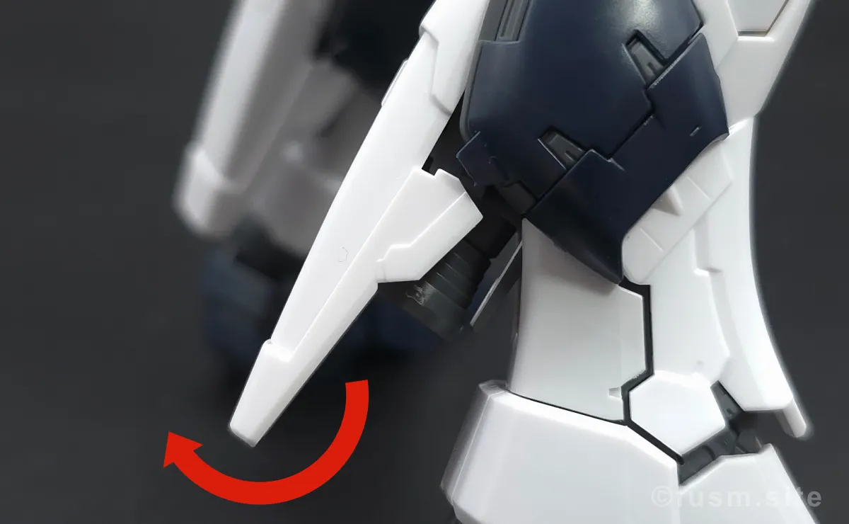 RG νガンダム レビュー 脚部ディテール 可動域 01