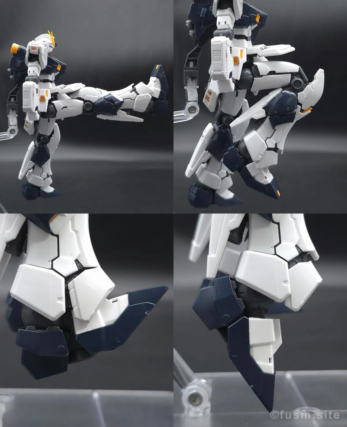 RG νガンダム レビュー 脚部ディテール 可動域 02