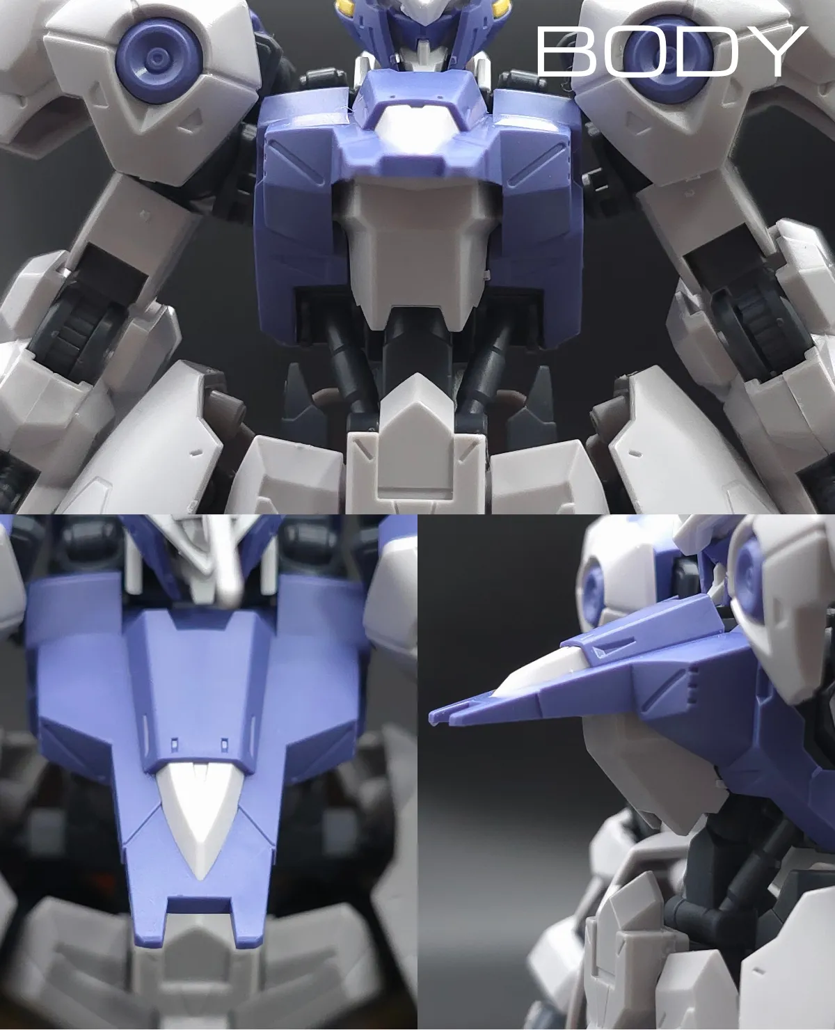 HG ガンダムキマリスヴィダール レビュー 胴体ディテール 01