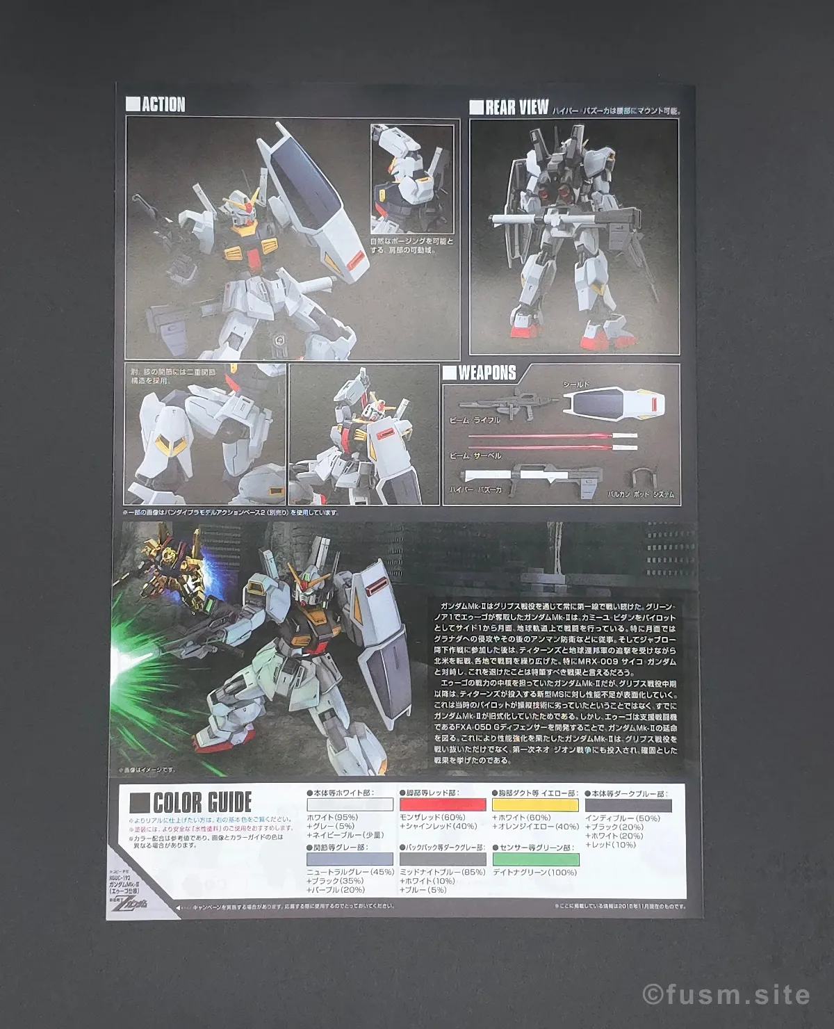 HGUC ガンダムMk-II(エゥーゴ仕様) レビュー パッケージ 05