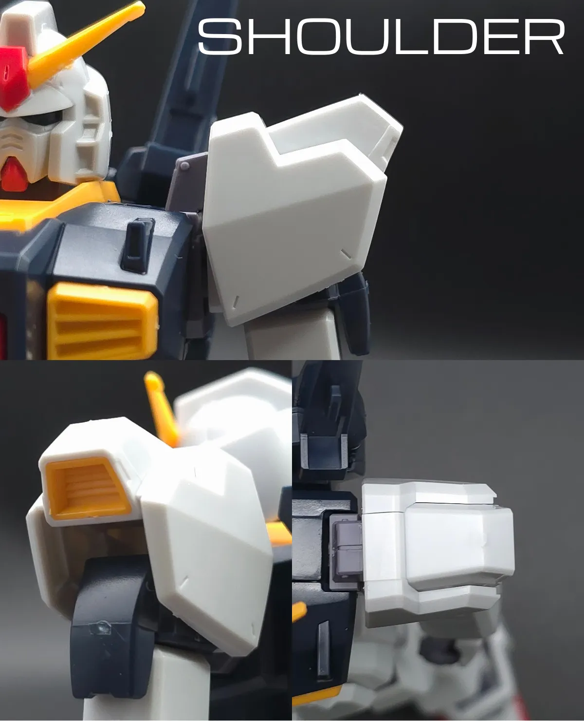 HGUC ガンダムMk-II(エゥーゴ仕様) レビュー 肩ディテール 01