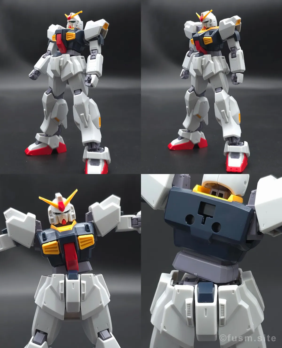 HGUC ガンダムMk-II(エゥーゴ仕様) レビュー 胴体ディテール 可動域 01