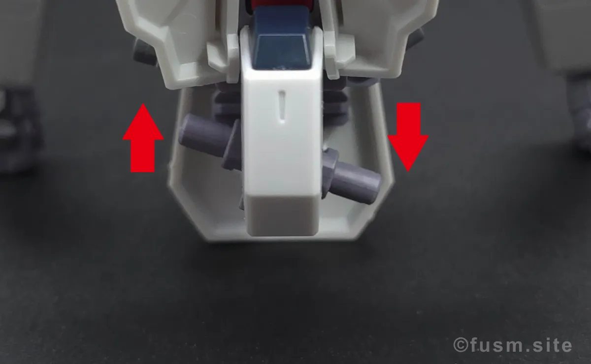 HGUC ガンダムMk-II(エゥーゴ仕様) レビュー 胴体ディテール 可動域 05