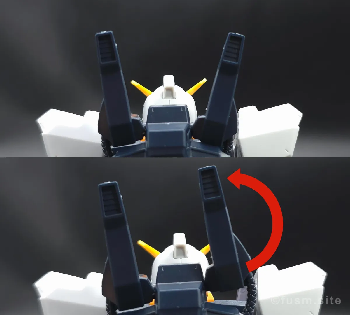 HGUC ガンダムMk-II(エゥーゴ仕様) レビュー バックパックレビュー 可動域 01