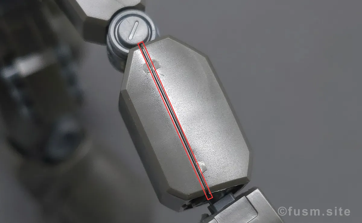HGUC ジェガン(エコーズ仕様) レビュー 腕部ディテール 合わせ目 01