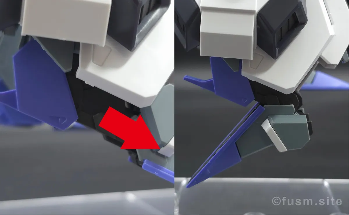 MG FAZZ Ver.Ka レビュー 脚部ディテール 可動域 02