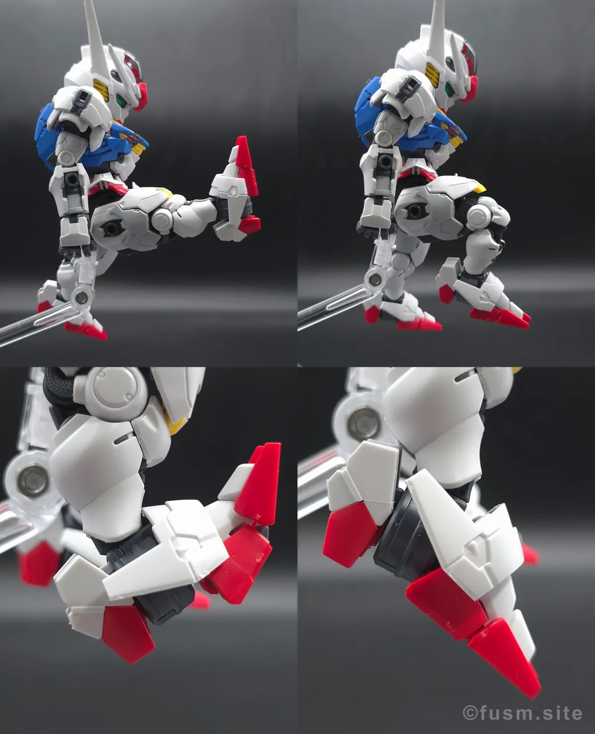 MGSD ガンダムエアリアル レビュー 脚部ディテール 可動域 03