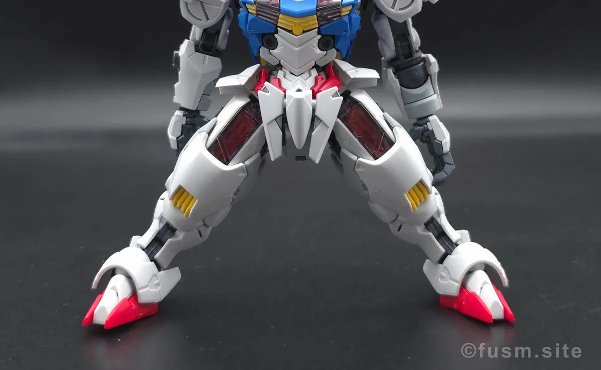 MGSD ガンダムエアリアル レビュー 脚部ディテール 可動域 05