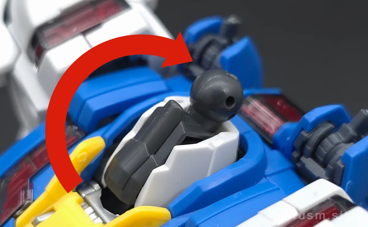 MGSD ガンダムエアリアル レビュー 頭部ディテール 可動域 02