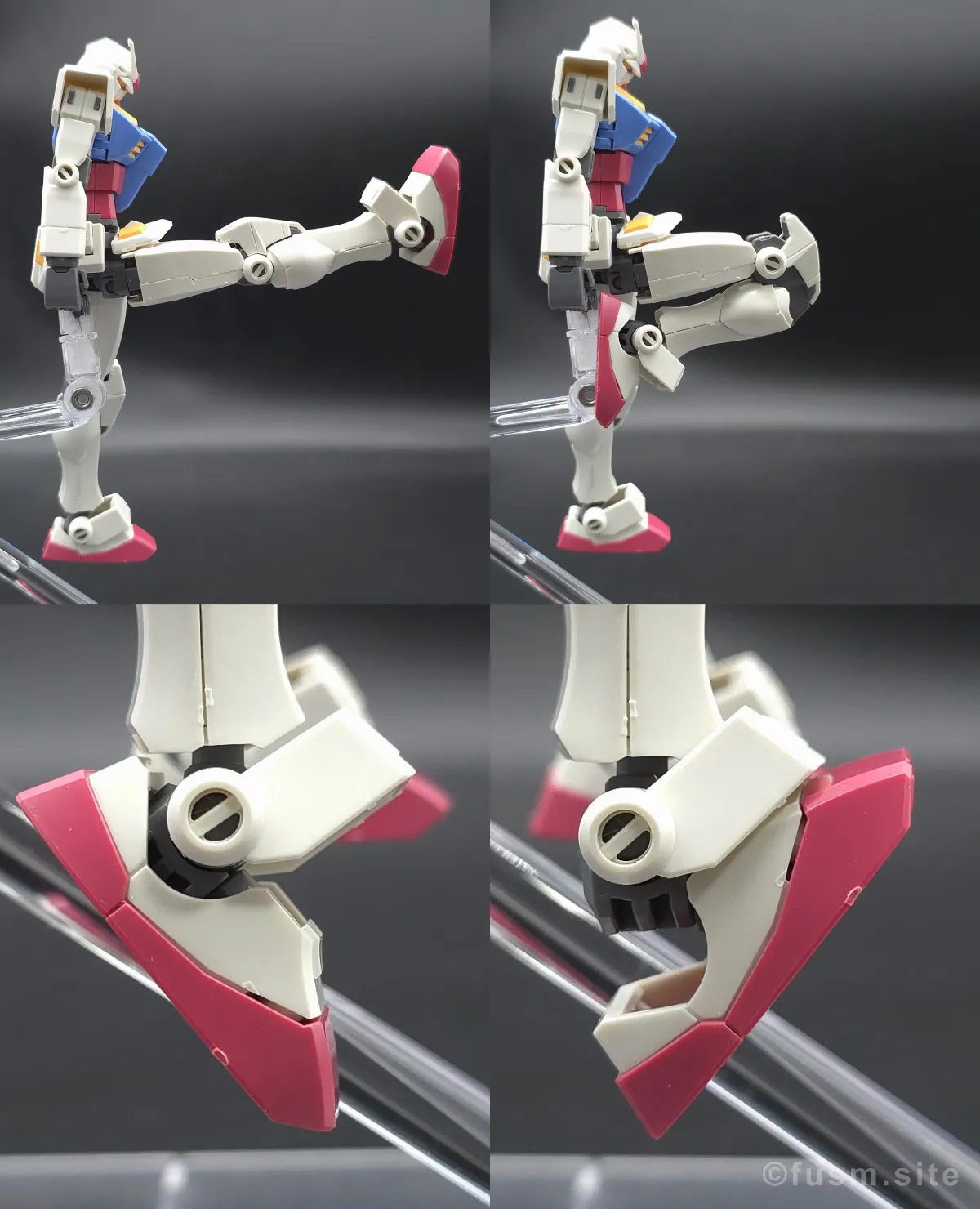 HG RX-78-2 ガンダム [BEYOND GLOBAL] レビュー 脚部ディテール 可動域 01